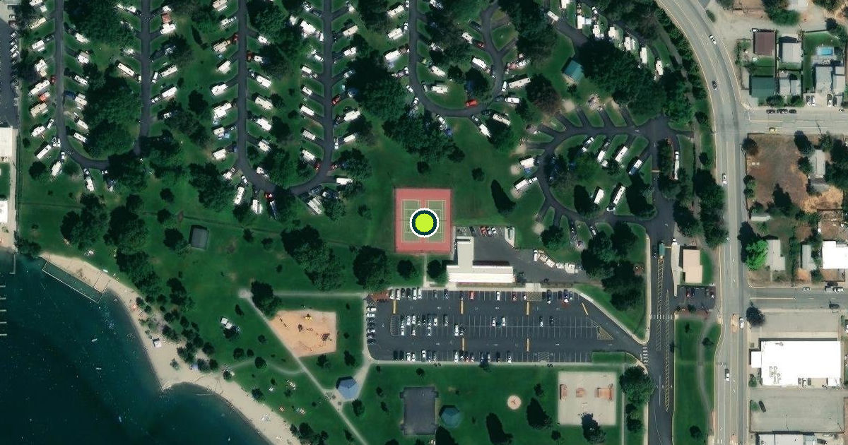 Satellite view of Chelan Pickleball Courts
