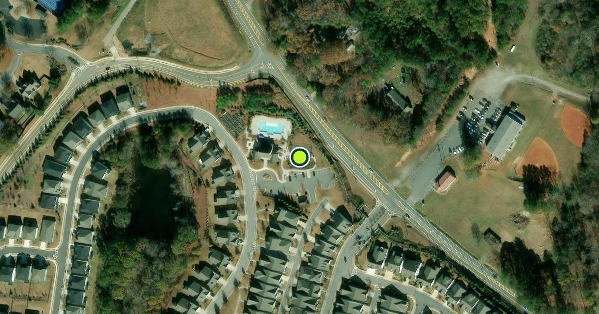 Satellite view of Cherokee County Pickleball Courts