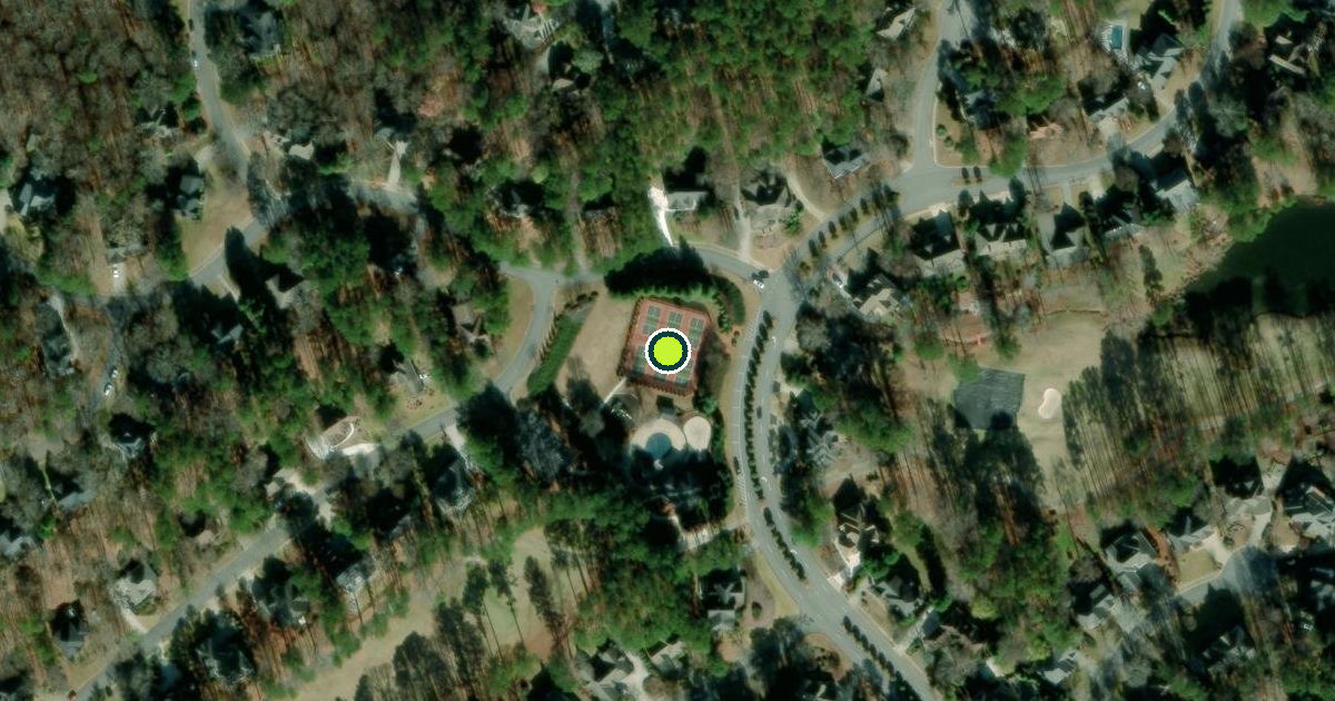Satellite view of Cherokee County Pickleball Courts