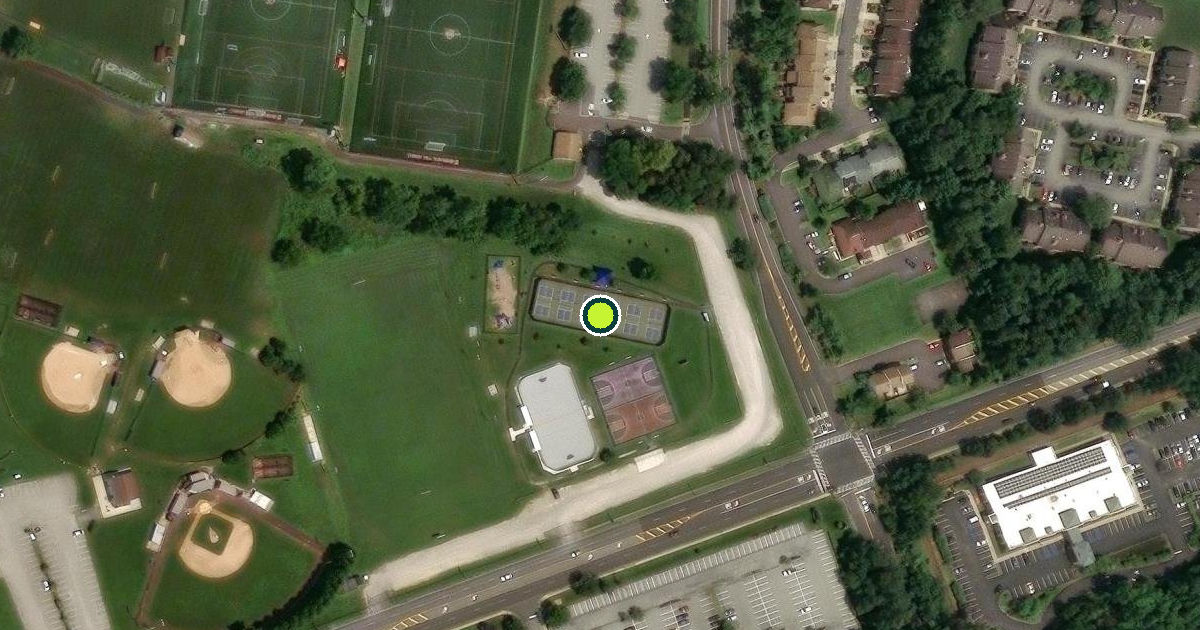 Satellite view of Cherry Hill Township Pickleball Courts