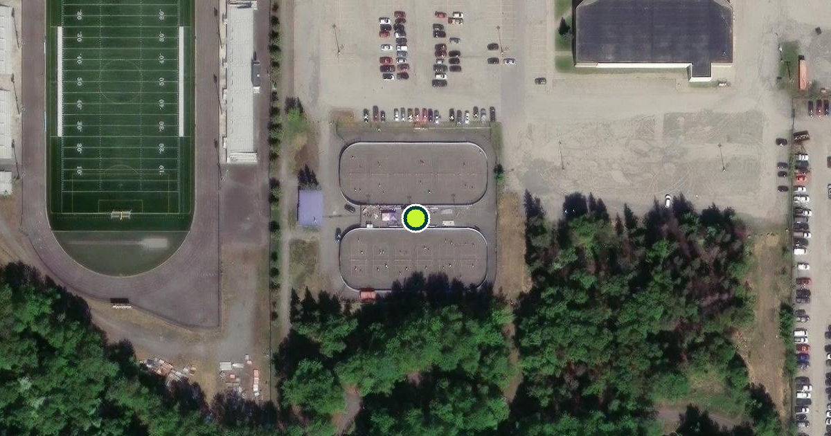 Satellite view of Chester Creek Sports Complex Pickleball Courts