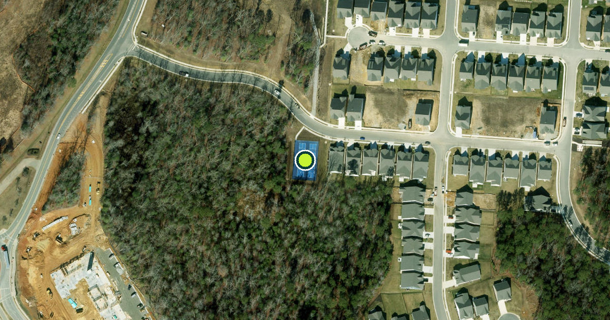 Satellite view of Chesterfield County Pickleball Courts