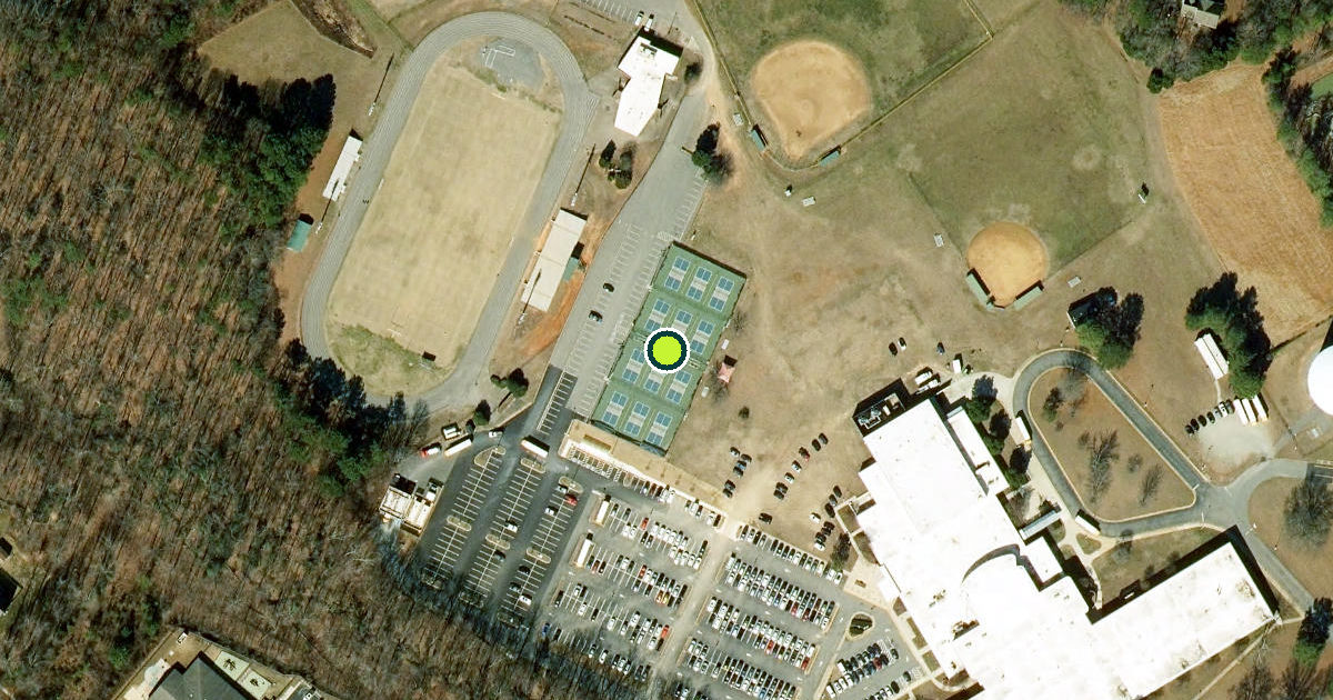 Satellite view of Chesterfield County Pickleball Courts