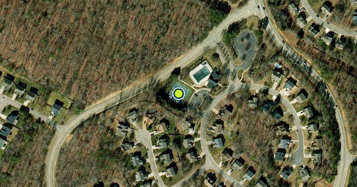 Satellite view of Chesterfield County Pickleball Courts