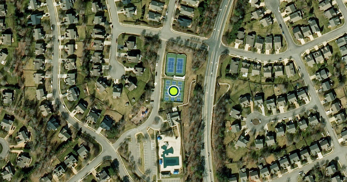 Satellite view of Chesterfield County Pickleball Courts