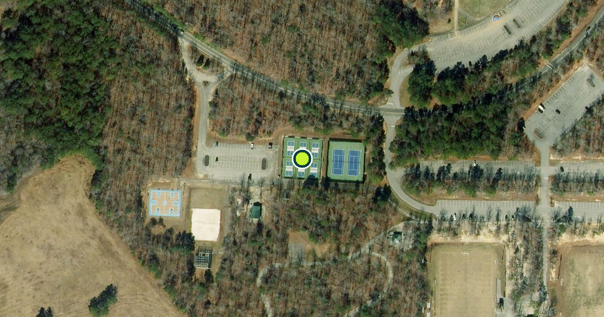 Satellite view of Chesterfield County Pickleball Courts