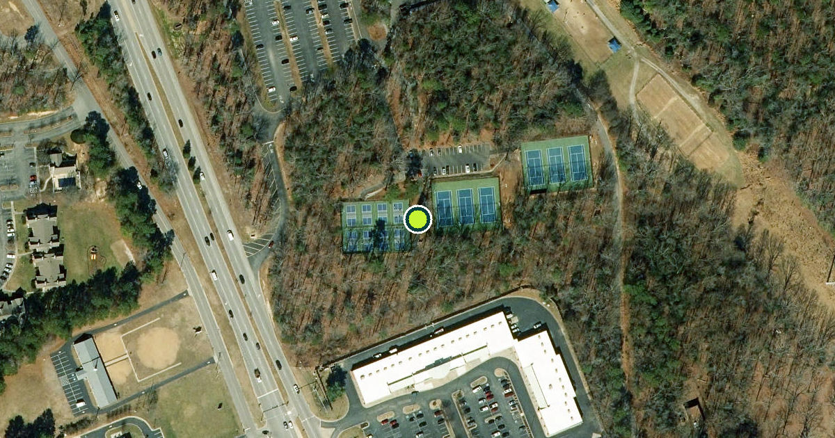 Satellite view of Chesterfield County Pickleball Courts