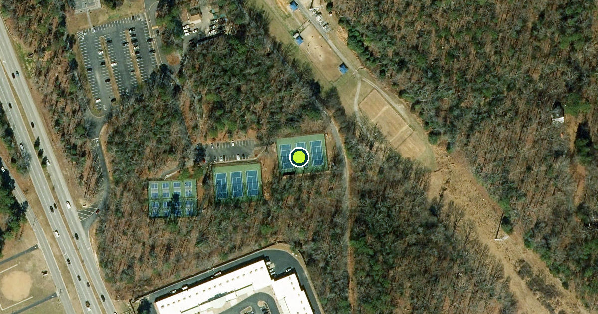 Satellite view of Chesterfield County Pickleball Courts