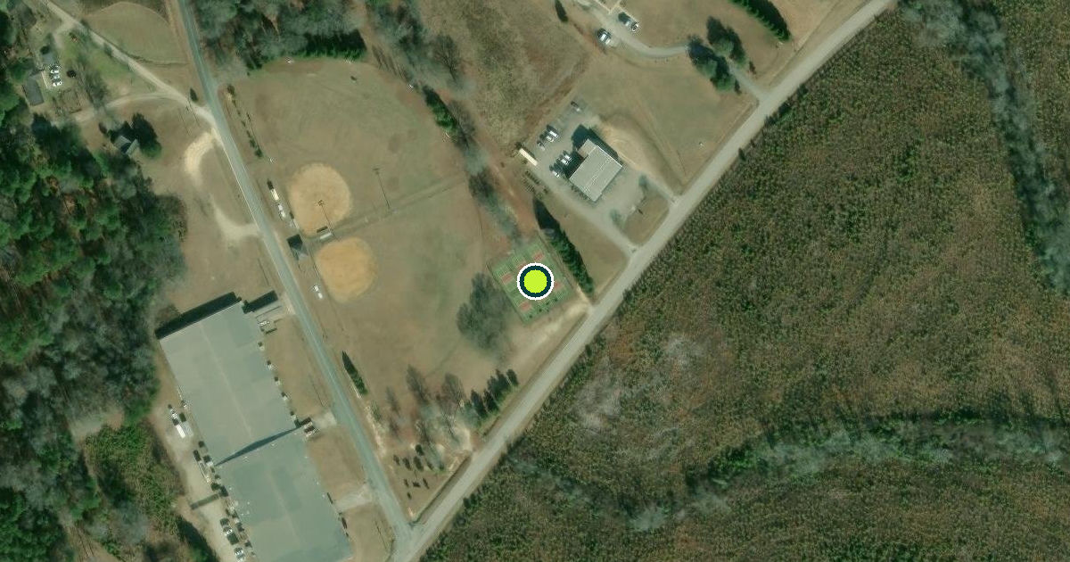 Satellite view of Chesterfield Pickleball Courts