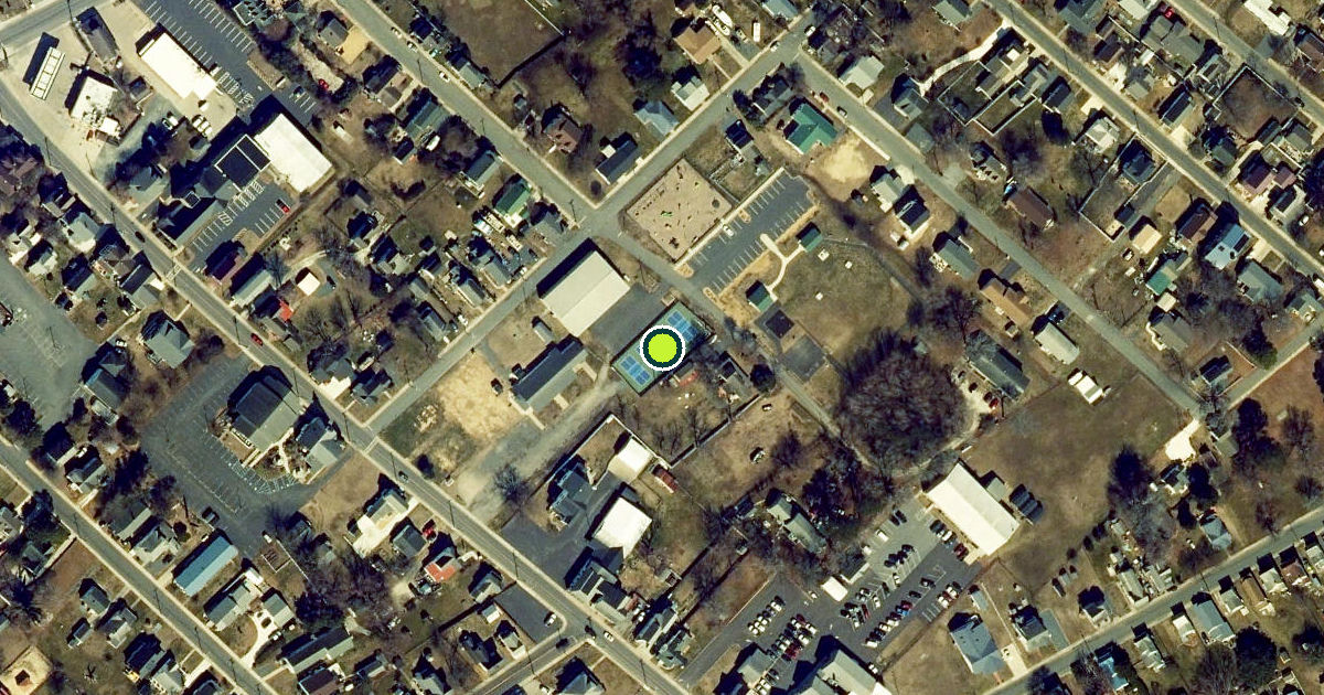 Satellite view of Chincoteague Pickleball Courts