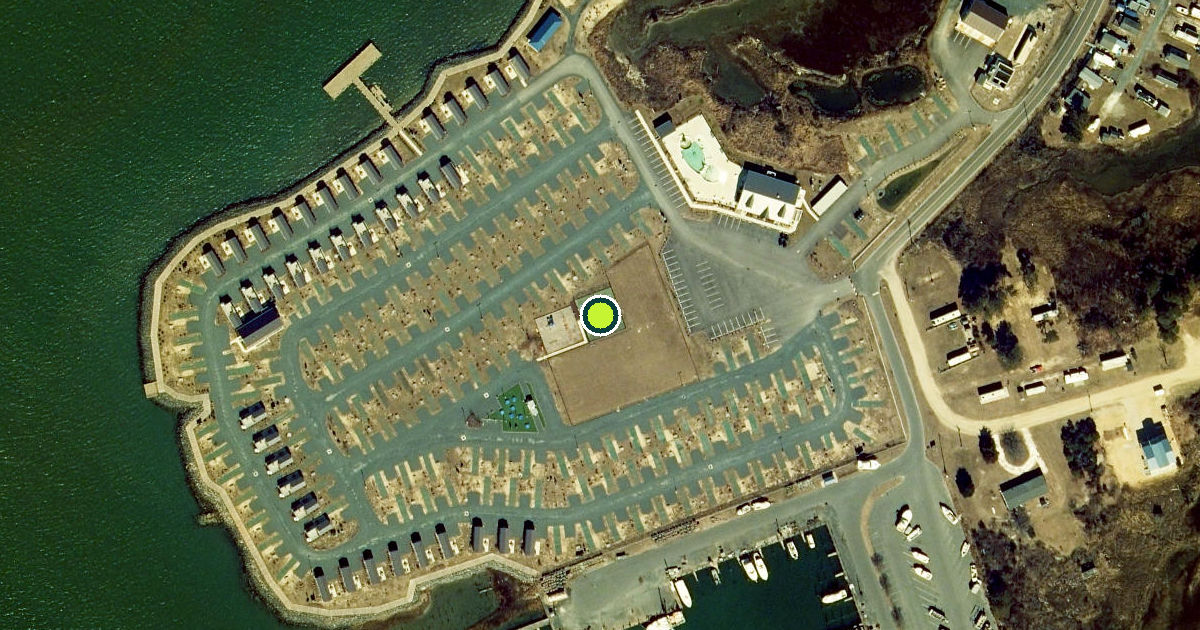Satellite view of Chincoteague Pickleball Courts