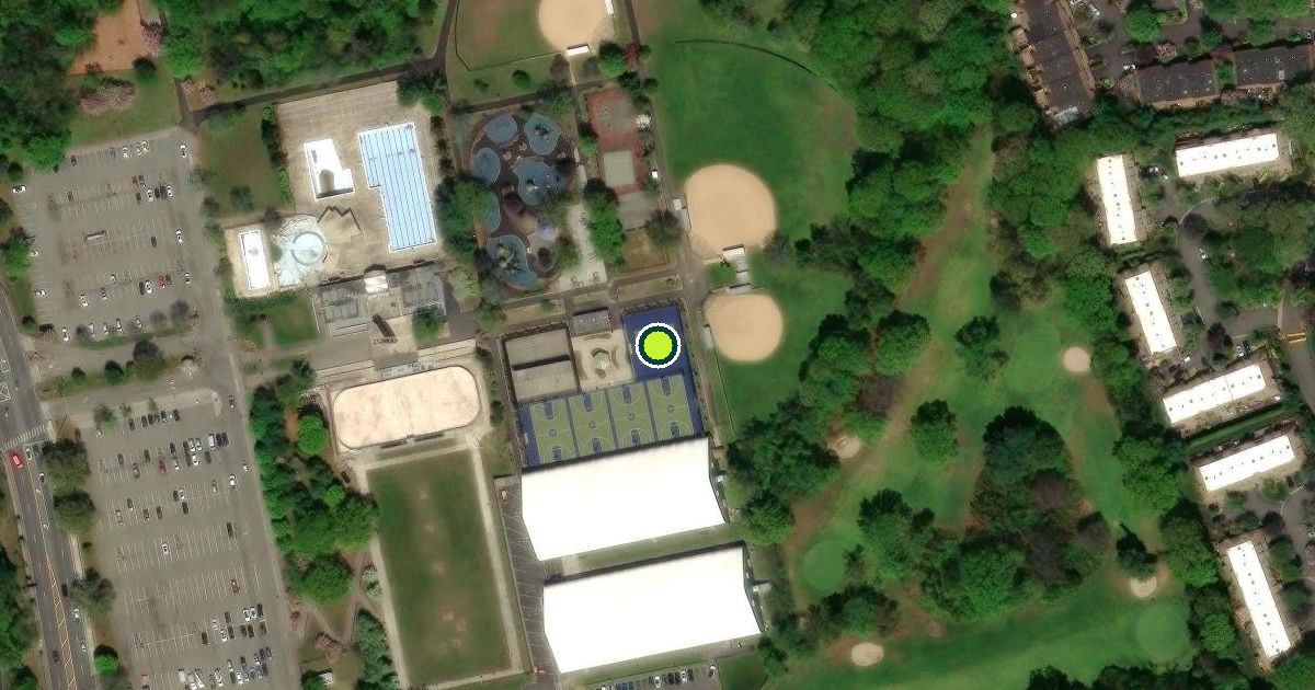 Satellite view of Christopher Morley Park Pickleball Courts