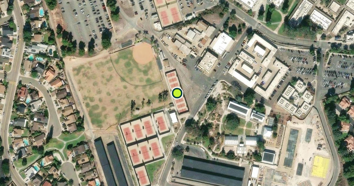 Satellite view of Chula Vista Pickleball Courts