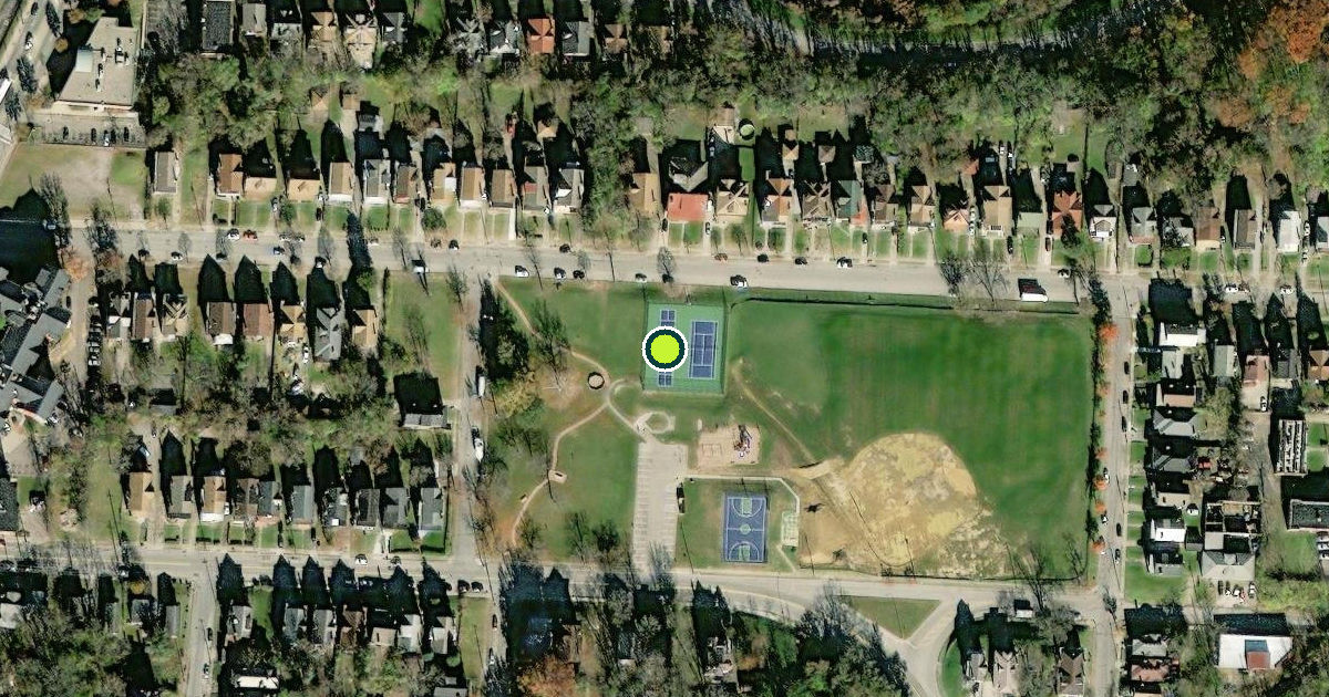 Satellite view of Cincinnati Pickleball Courts