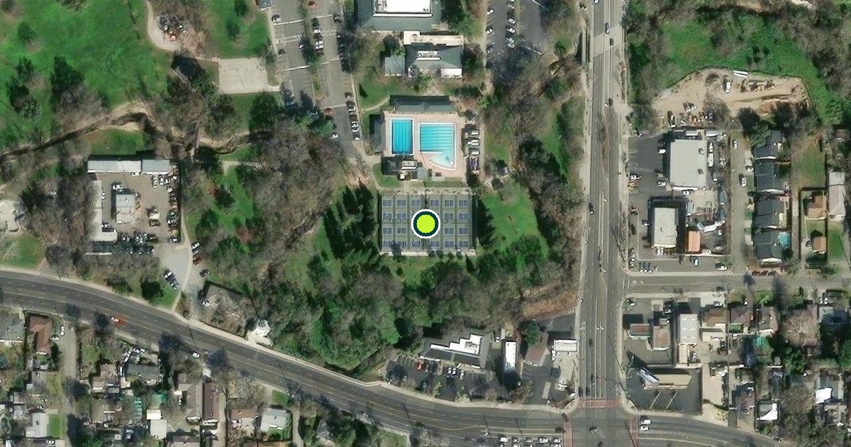 Satellite view of Citrus Heights Pickleball Courts