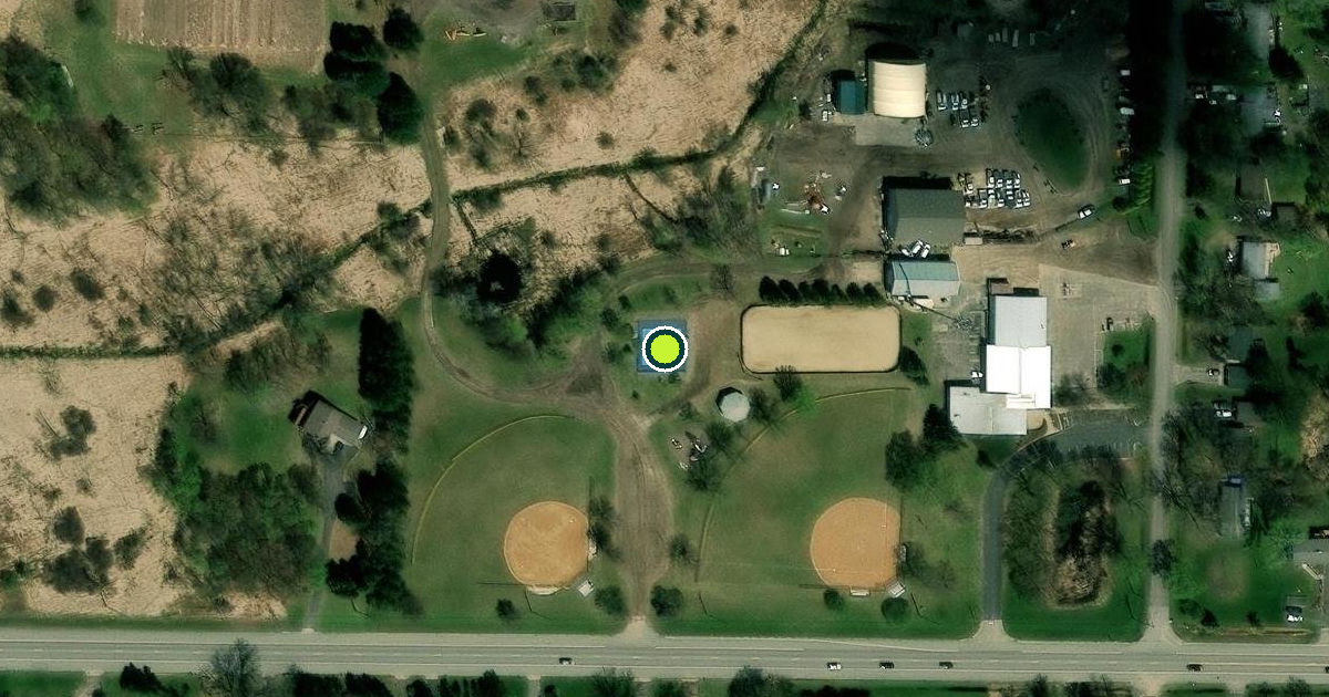 Satellite view of City Hall Park Pickleball Courts