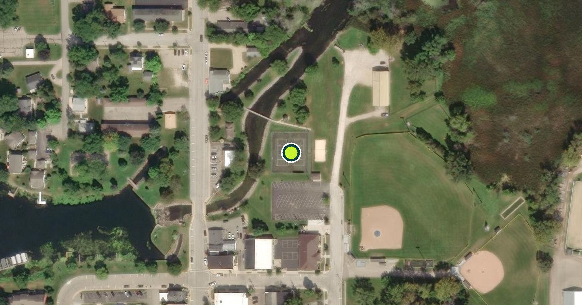 Satellite view of City of Green Lake Pickleball Courts