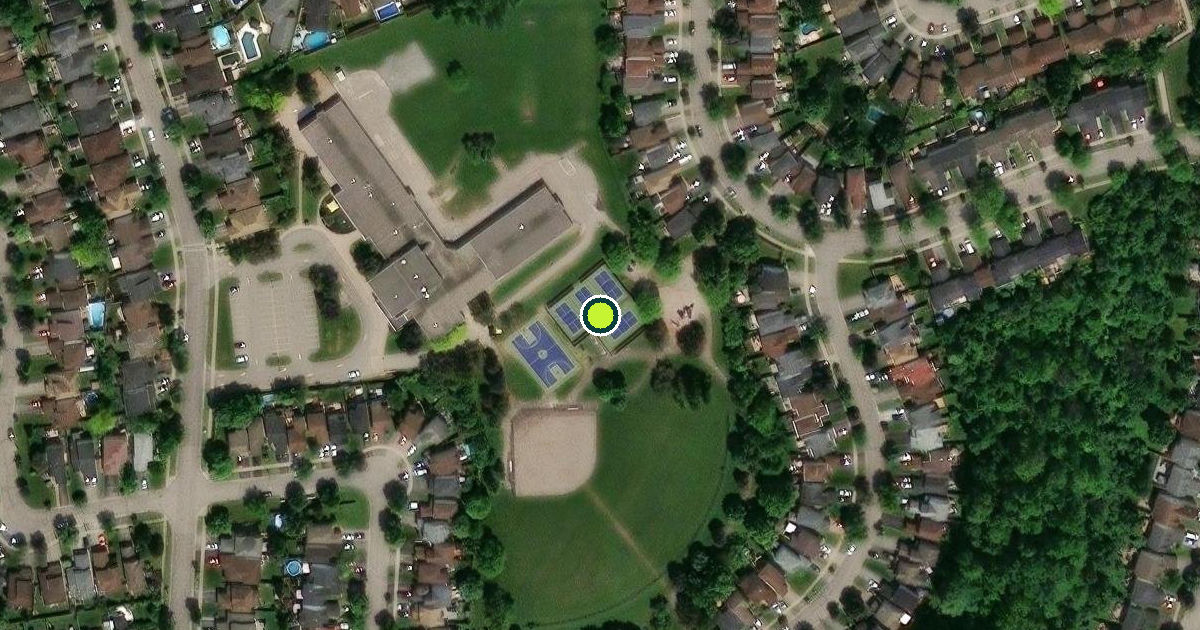 Satellite view of Clarington Pickleball Courts