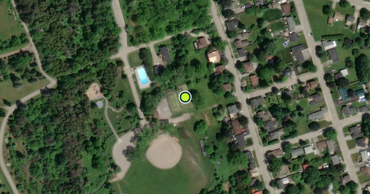 Satellite view of Clarington Pickleball Courts