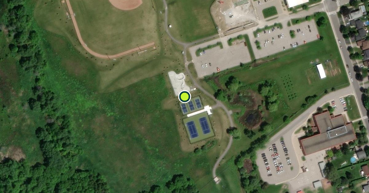Satellite view of Clarington Pickleball Courts