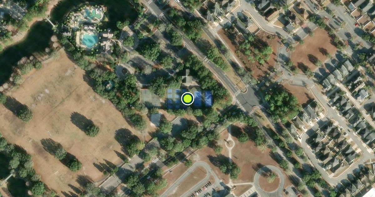 Satellite view of Clay County Pickleball Courts