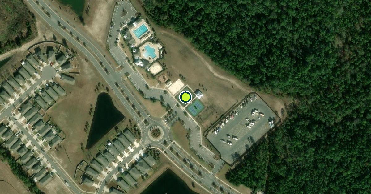 Satellite view of Clay County Pickleball Courts