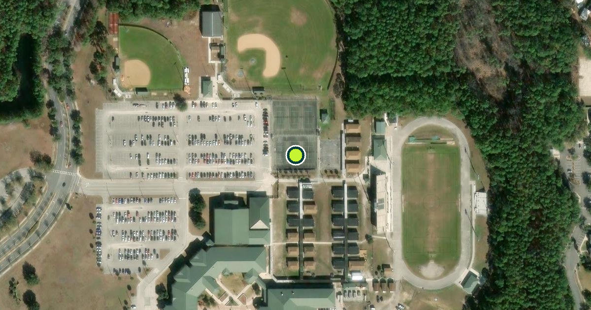 Satellite view of Clay County Pickleball Courts