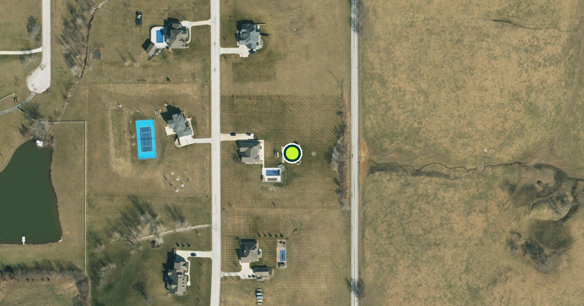 Satellite view of Clay County Pickleball Courts