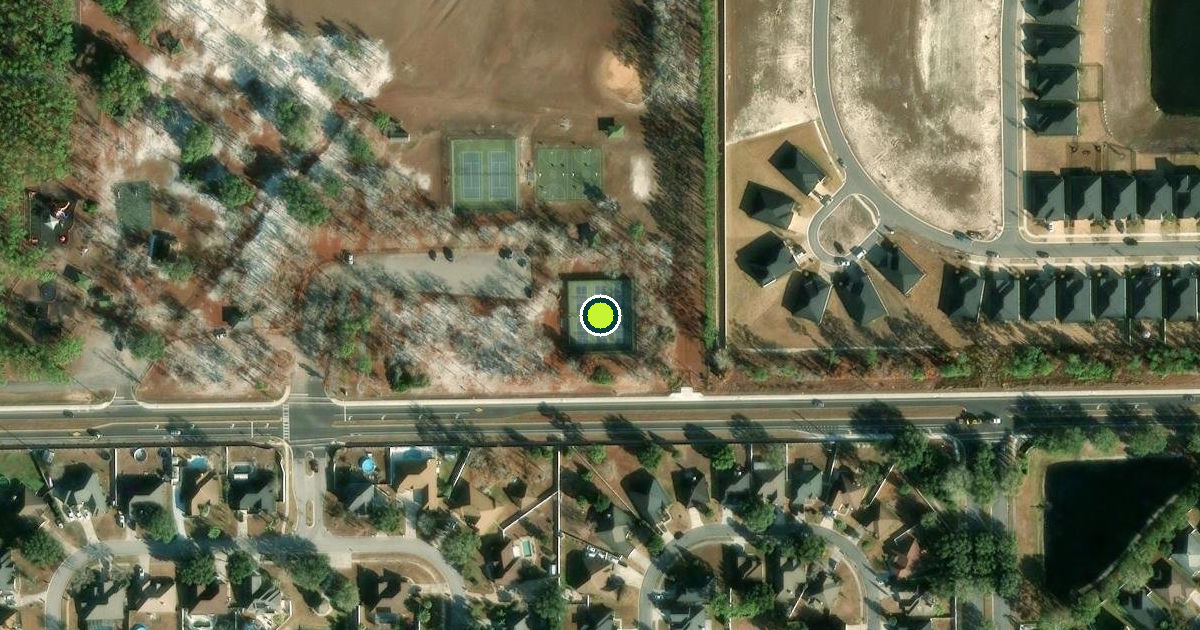 Satellite view of Clay County Pickleball Courts