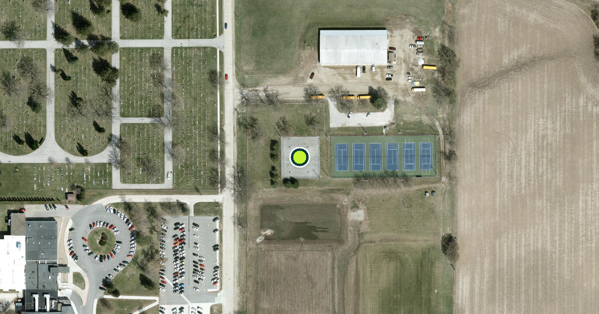 Satellite view of Clear Lake Pickleball Courts