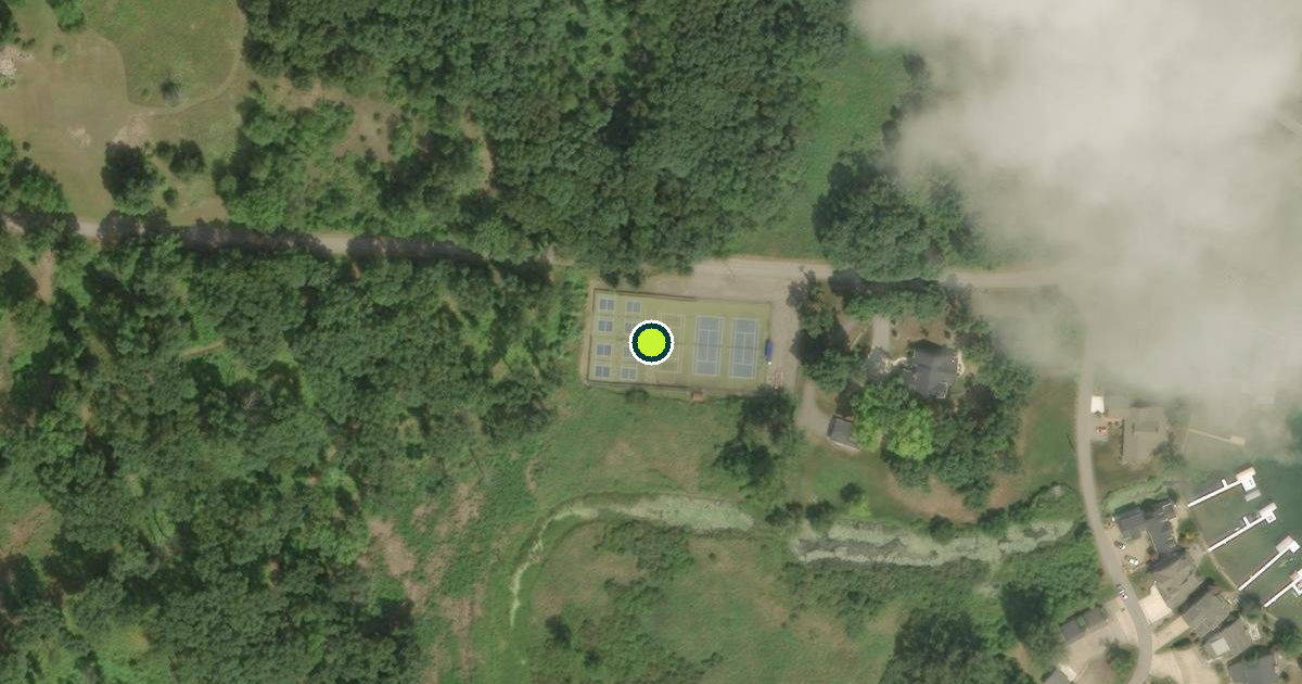 Satellite view of Clear Lake Pickleball Courts
