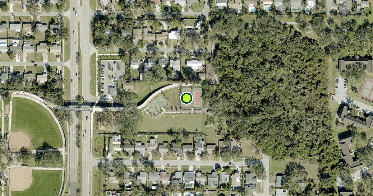 Satellite view of Clearwater Pickleball Courts
