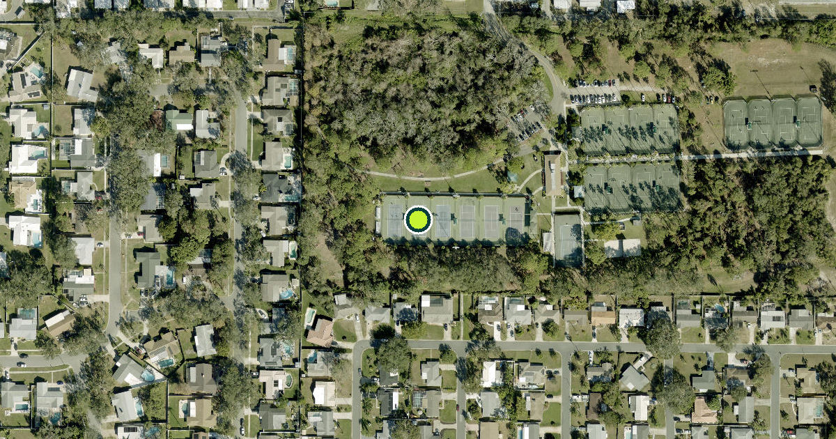 Satellite view of Clearwater Pickleball Courts