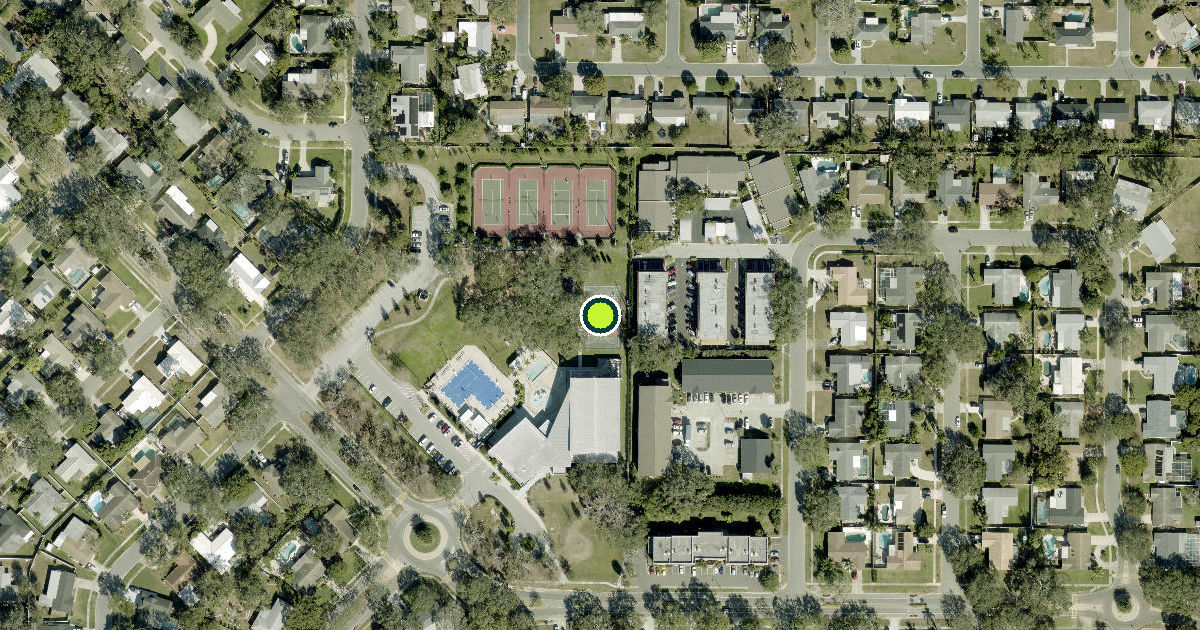 Satellite view of Clearwater Pickleball Courts