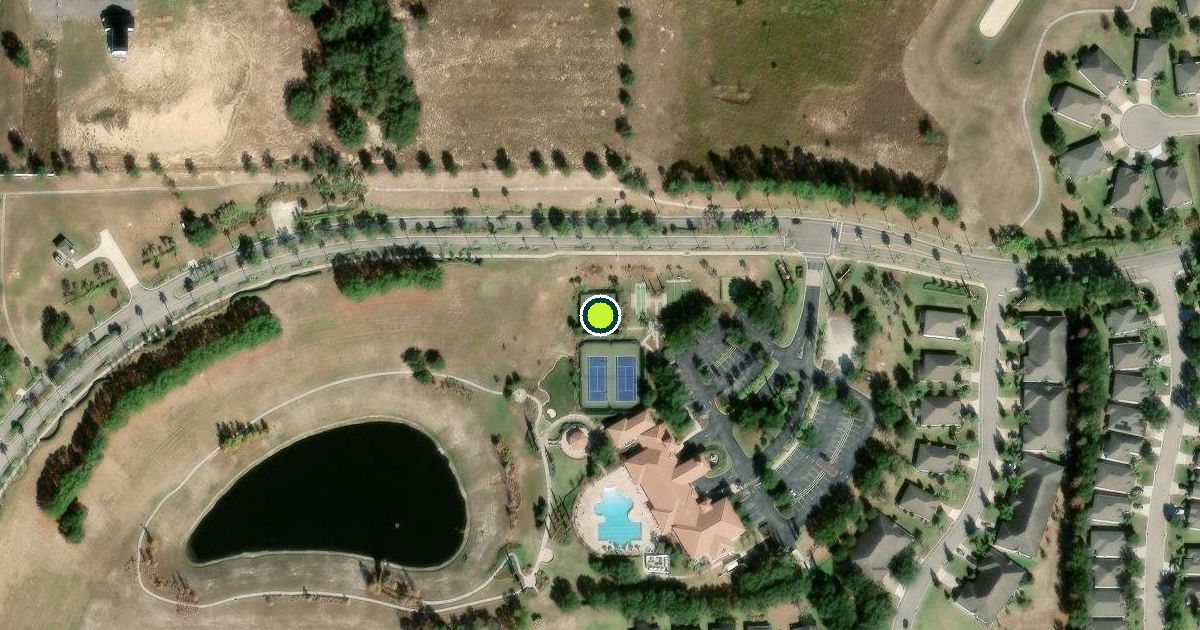 Satellite view of Clermont Pickleball Courts