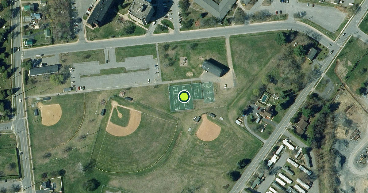 Satellite view of Clinton County Pickleball Courts