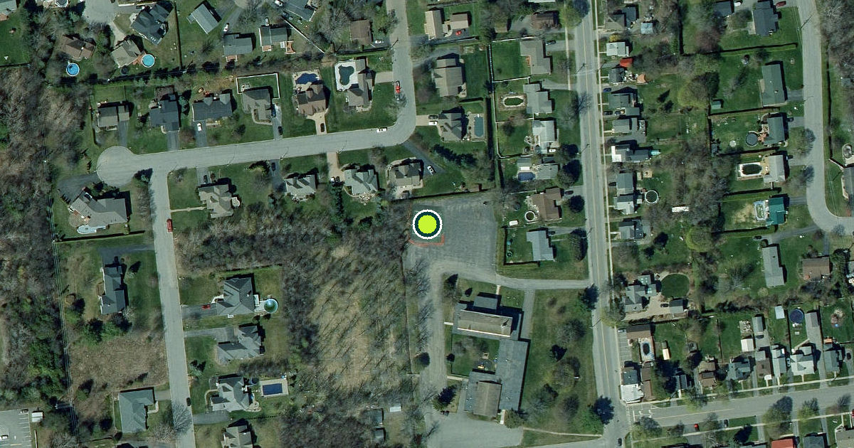 Satellite view of Clinton County Pickleball Courts