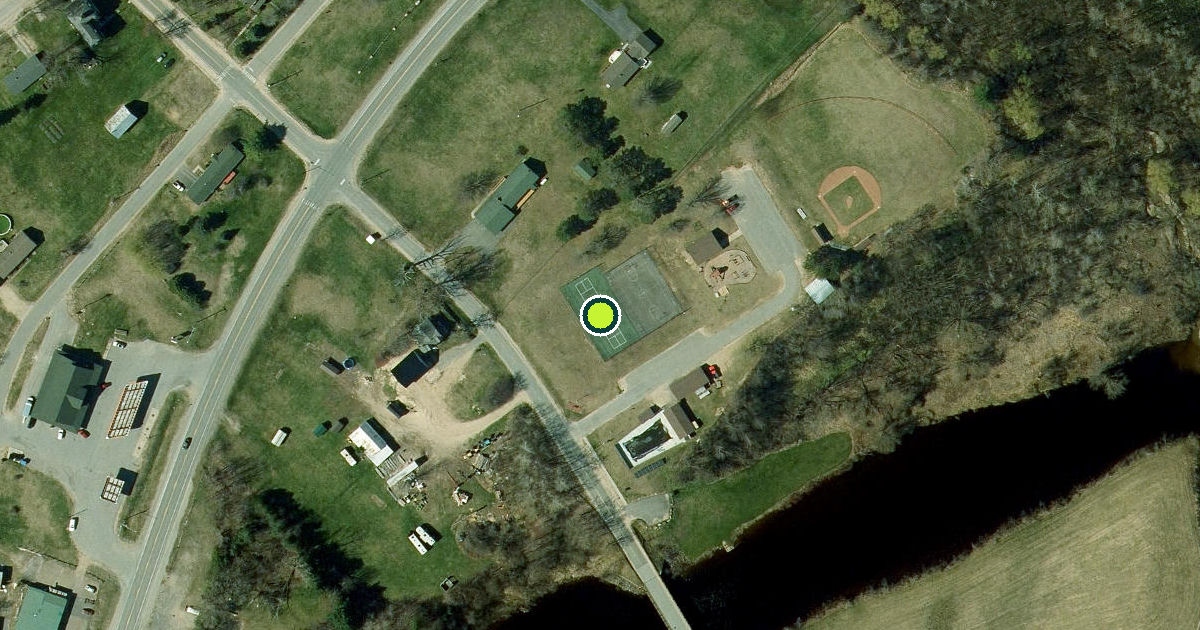 Satellite view of Clinton County Pickleball Courts