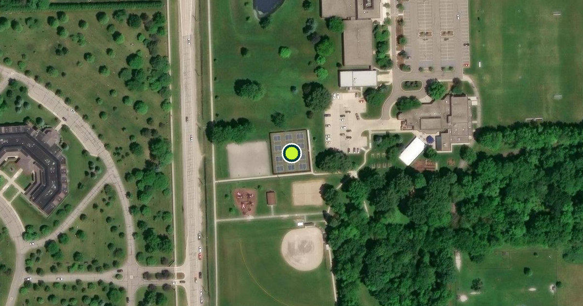 Satellite view of Clinton Township Pickleball Courts