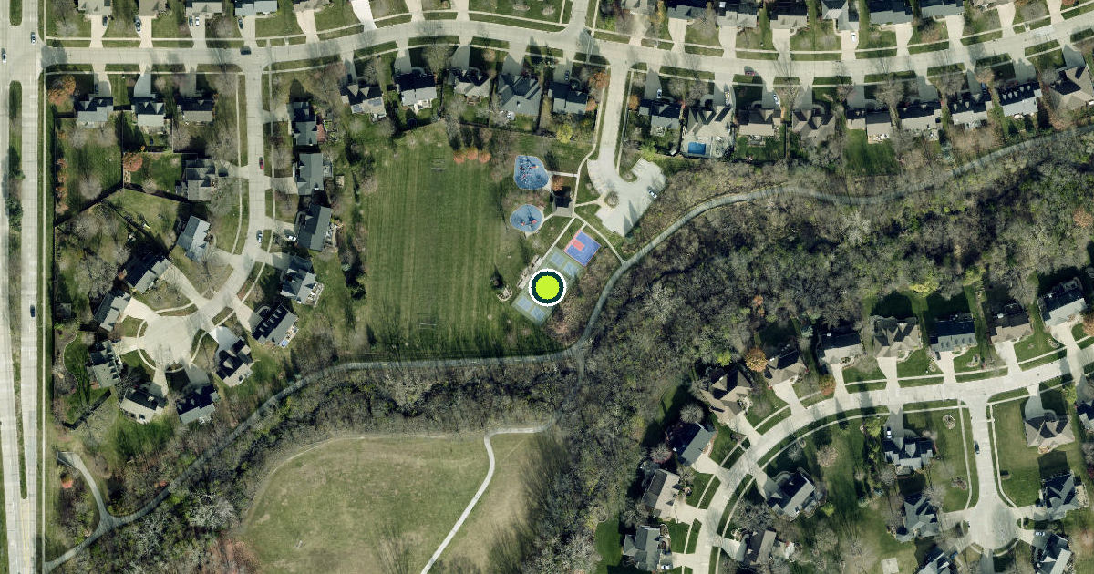 Satellite view of Clive Pickleball Courts