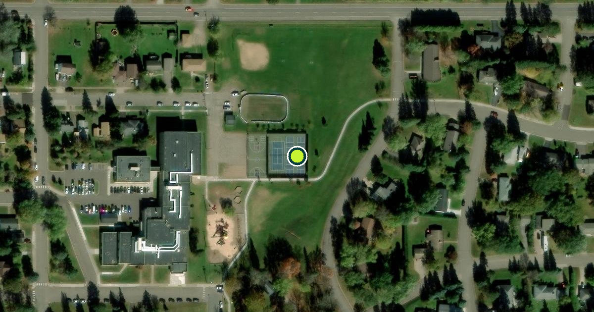 Satellite view of Cloquet Pickleball Courts