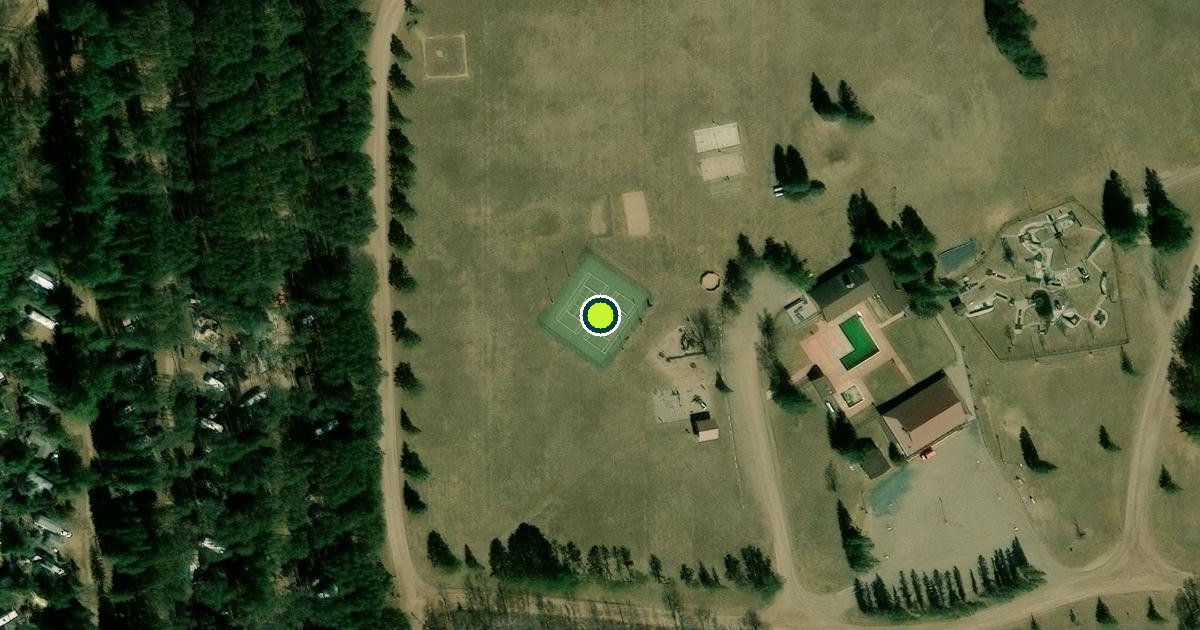 Satellite view of Clover Township Pickleball Courts