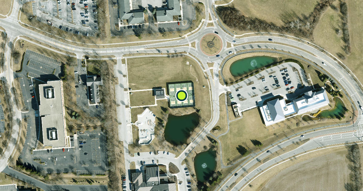 Satellite view of Coffman Park Pickleball Courts