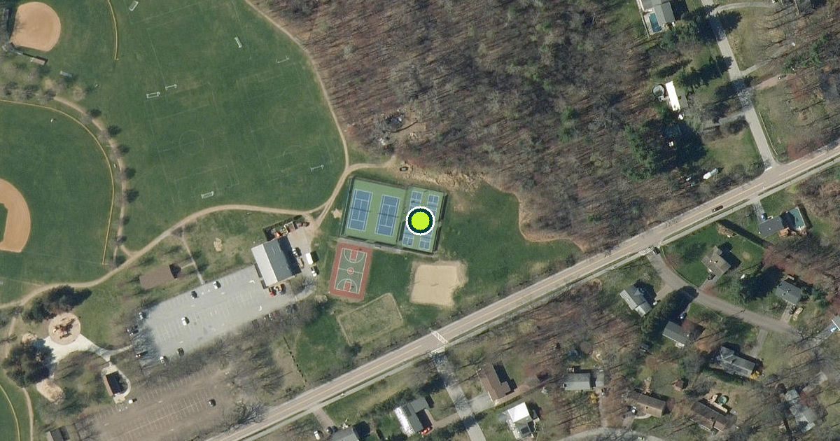 Satellite view of Colchester Pickleball Courts