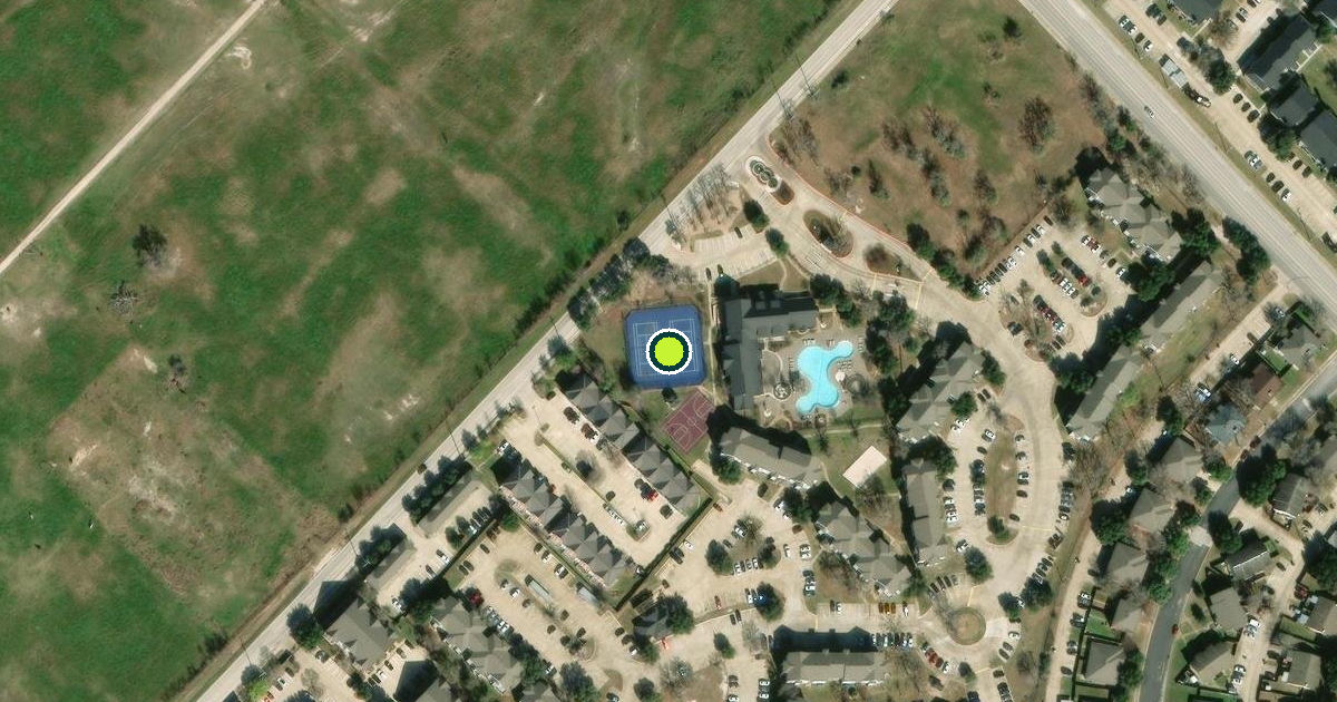 Satellite view of College Station Pickleball Courts