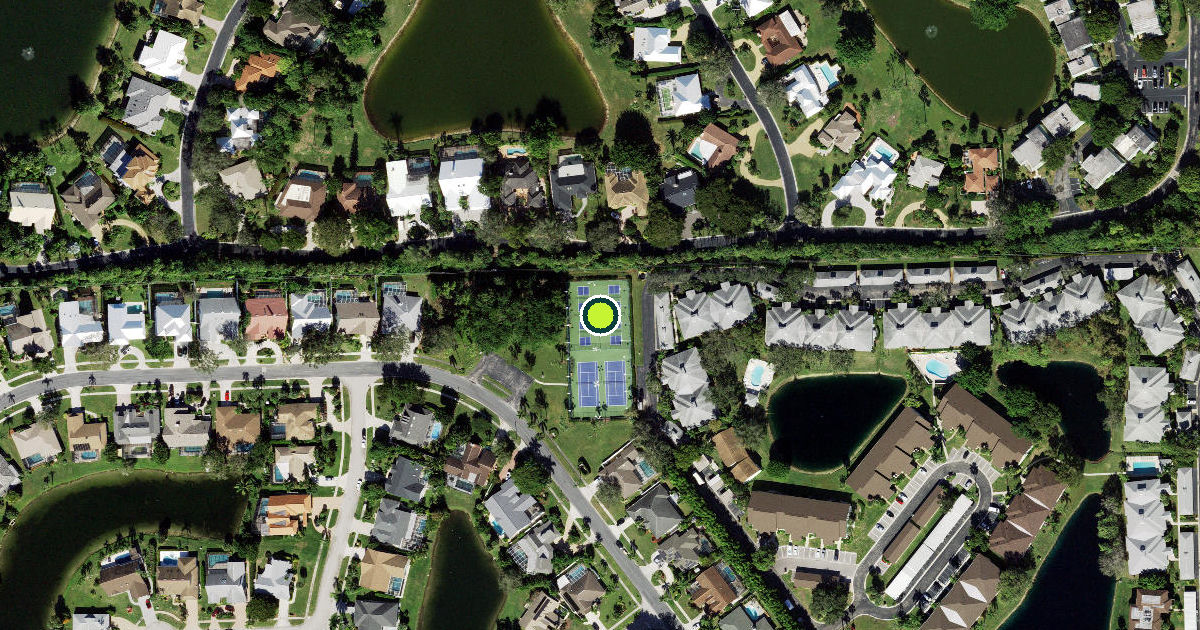 Satellite view of Collier County Pickleball Courts