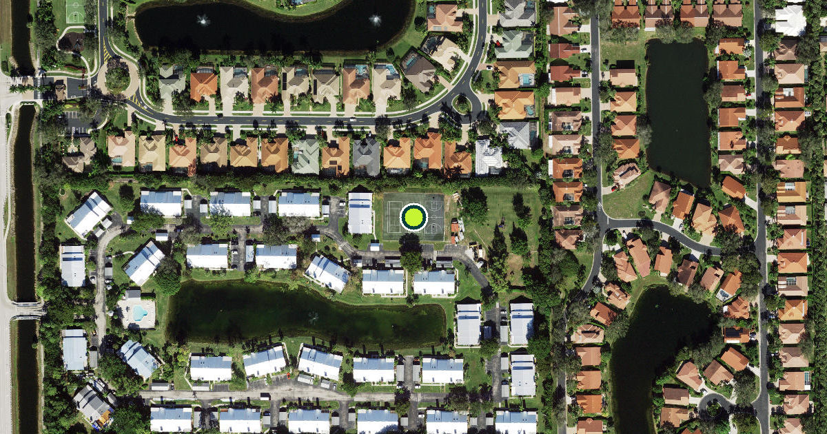 Satellite view of Collier County Pickleball Courts
