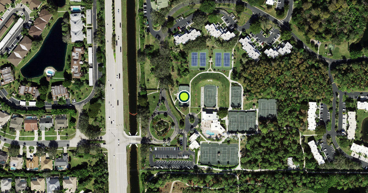 Satellite view of Collier County Pickleball Courts