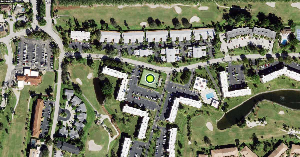 Satellite view of Collier County Pickleball Courts