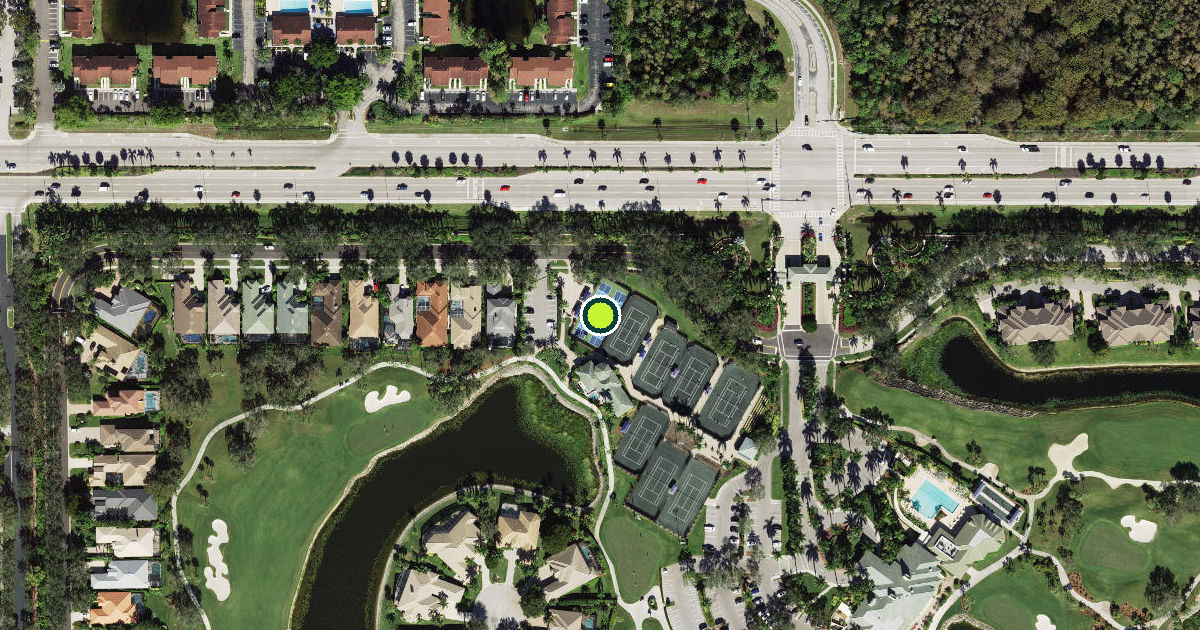 Satellite view of Collier County Pickleball Courts